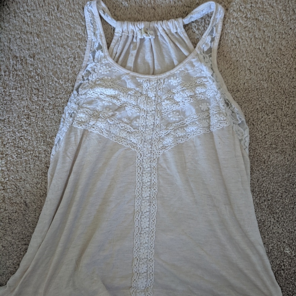 Lace & Cotton tank top